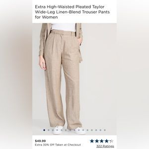 Old Navy Extra High Waist Linen Pants